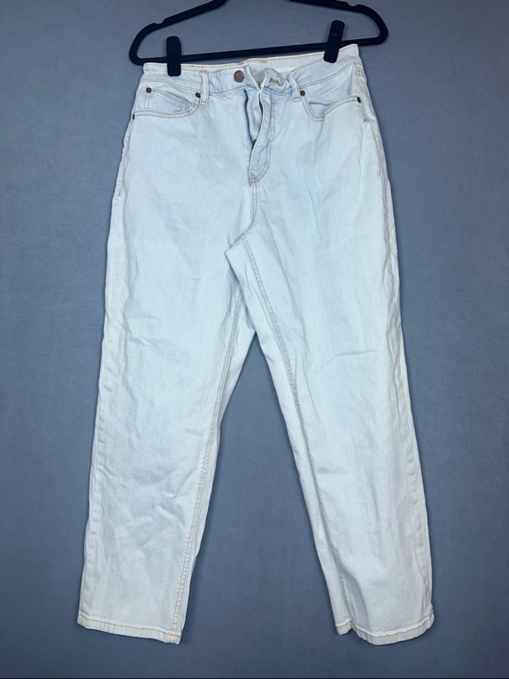 Volcom Stoned Straight Jeans Womens 29 Light Wash High Rise Denim